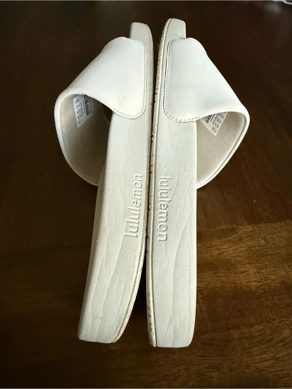 lululemon athletica White Slide Sandals size 9